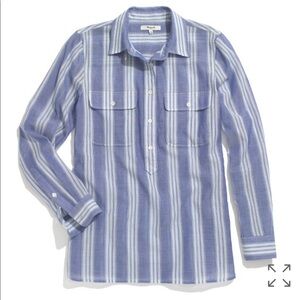 Madewell Blue Striped Button Down Shirt